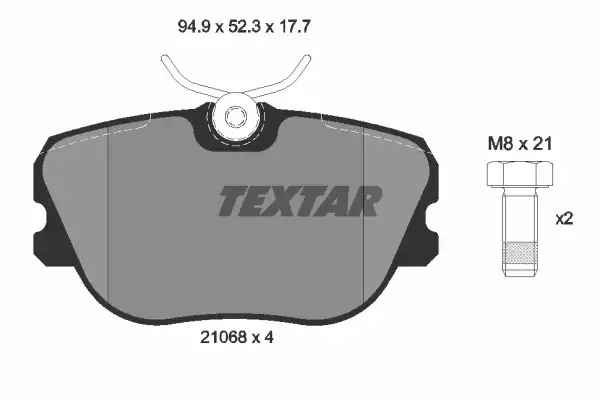 Тормозные колодки передние TEXTAR 2106804