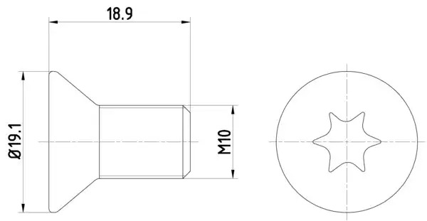 Болты крепления тормозного диска TEXTAR TPM0010