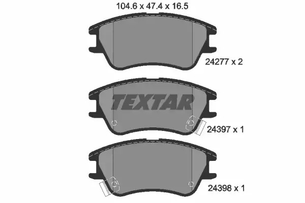 Тормозные колодки передние TEXTAR 2427701