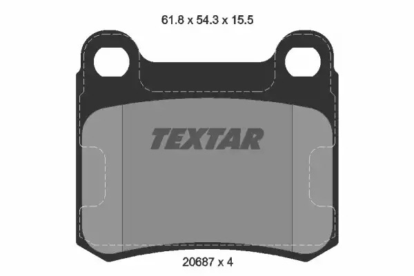 Тормозные колодки задние TEXTAR 2068701
