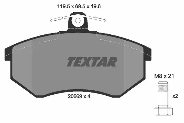 Тормозные колодки передние TEXTAR 2066921