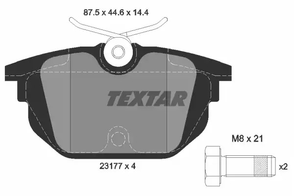 Тормозные колодки задние TEXTAR 2317703