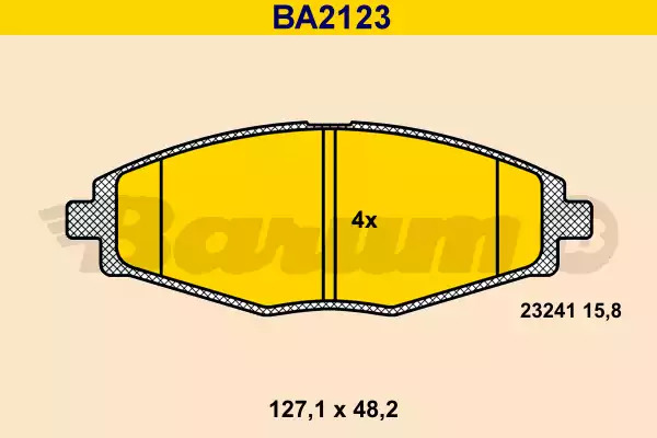 Тормозные колодки передние BARUM BA2123
