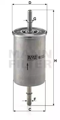 Фильтр топливный MANN FILTER WK5122