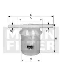 Топливный фильтр MANN FILTER WK323