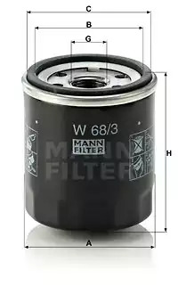 Масляный фильтр MANN FILTER W683