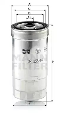 Фильтр топливный MANN FILTER WK85314