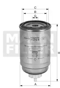 Топливный фильтр MANN FILTER WK8455