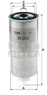 Фильтр топливный MANN FILTER WK8454