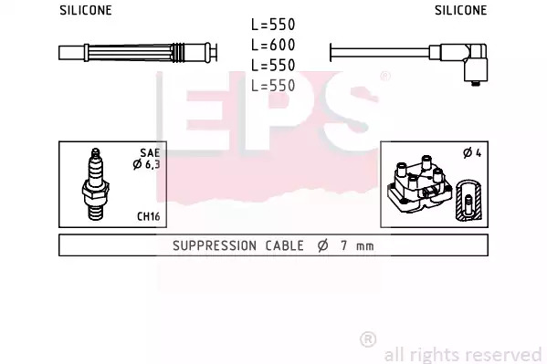 Высоковольтные провода зажигания EPS 1499246