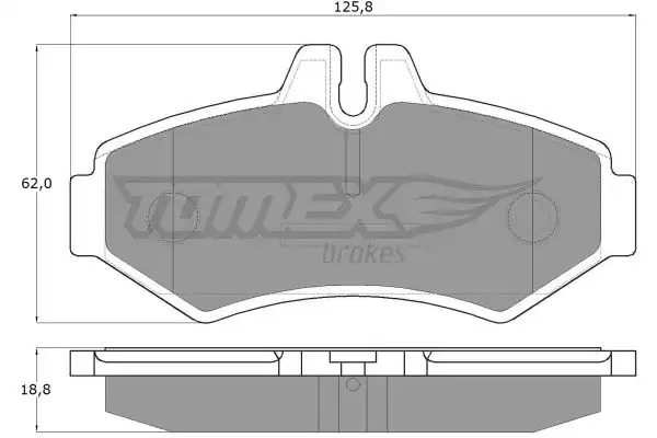Тормозные колодки задние TOMEX TX1234
