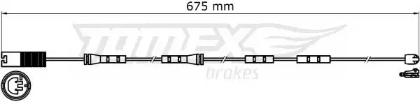 Датчик износа тормозных колодок передний TOMEX TX3136