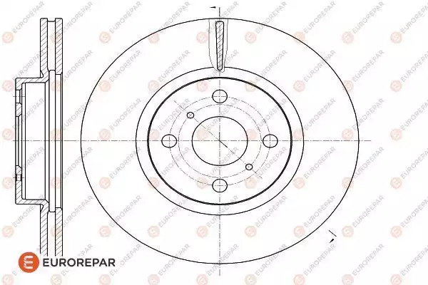 Тормозной диск передний EUROREPAR 1622807080