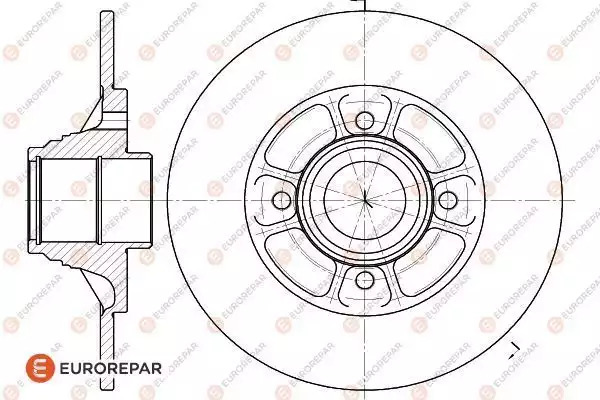 Тормозной диск задний EUROREPAR 1618880080