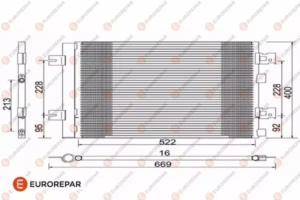 Радиатор кондиционера EUROREPAR 1618100280