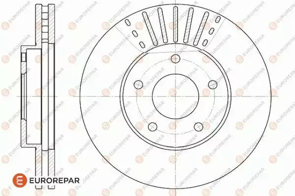 Тормозной диск передний EUROREPAR 1618872380