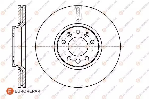 Тормозной диск передний EUROREPAR 1618865180