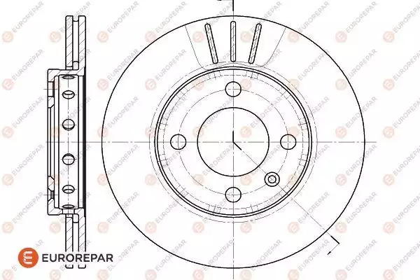 Тормозной диск передний EUROREPAR 1618880880