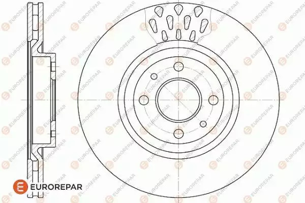 Тормозной диск передний EUROREPAR 1618881680