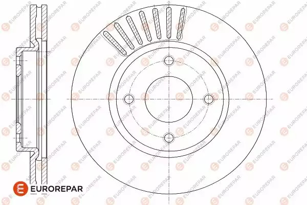 Тормозной диск передний EUROREPAR 1642778380
