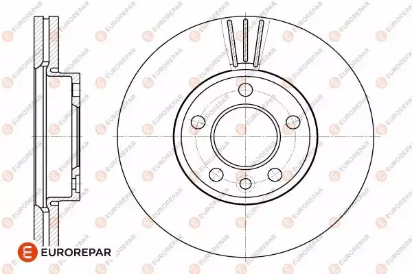 Тормозной диск передний EUROREPAR 1642765480