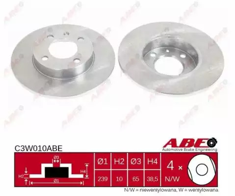 Тормозной диск передний ABE C3W010ABE