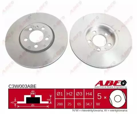 Тормозной диск передний ABE C3W003ABE