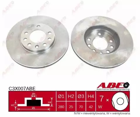 Тормозной диск передний ABE C3X007ABE