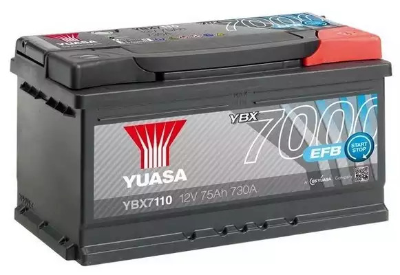 Аккумулятор Yuasa EFB 75Ah 730A R+ Start-Stop (7000 series) YUASA YBX7110