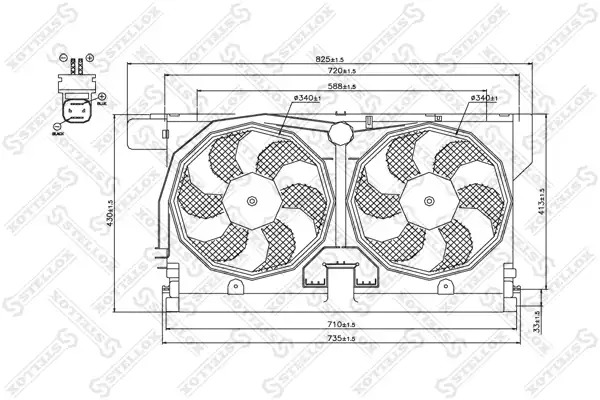 Вентилятор радиатора STELLOX 2999279SX