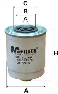Фильтр топливный M-FILTER DF3518