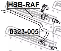 Фото 1 - FEBEST - HSBRAF  Втулка переднего стабилизатора d24