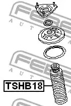 Пыльник амортизатора d18 с отбойником FEBEST TSHB18