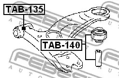 Сайленблок передний переднего рычага FEBEST TAB135