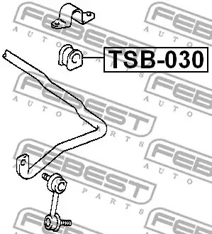 Втулка переднего стабилизатора d19 FEBEST TSB030