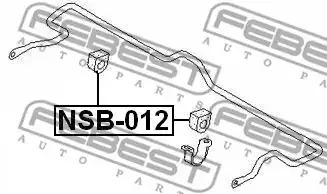 Втулка переднего стабилизатора d25.5 FEBEST NSB012