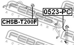 Фото 1 - FEBEST - CHSBT200F  Втулка переднего стабилизатора d26