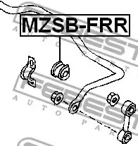Фото 1 - FEBEST - MZSBFRR  Втулка заднего стабилизатора d22.5