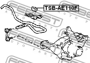 Фото 1 - FEBEST - TSBAE110F  Втулка переднего стабилизатора d20