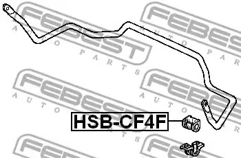 Втулкa стабилизатора переднего d26.5 FEBEST HSBCF4F