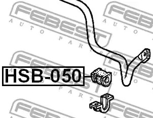 Втулкa стабилизатора переднего d27.2 FEBEST HSB050