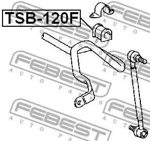 Втулка переднего стабилизатора d19 FEBEST TSB120F