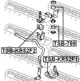 Втулкa стабилизатора переднего d28 FEBEST TSBKR52F2