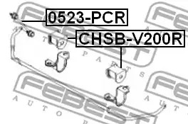Фото 1 - FEBEST - CHSBV200R  Втулка заднего стабилизатора d16