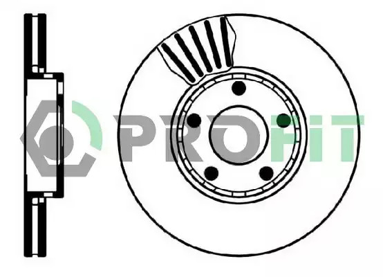 Тормозной диск передний PROFIT 50100320