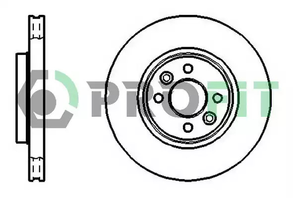 Тормозной диск передний PROFIT 50101124