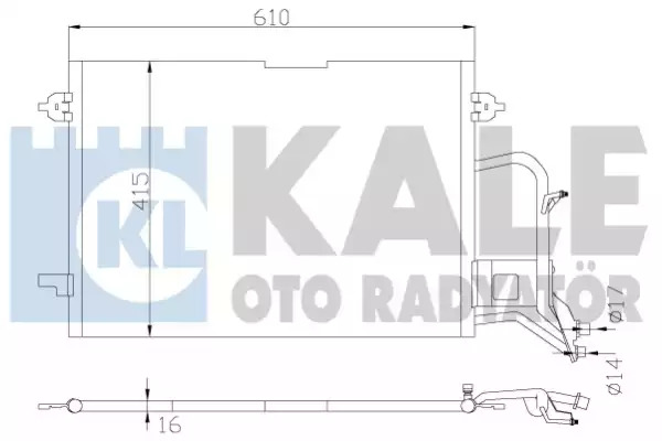 Радиатор кондиционера KALE OTO RADYATOR 342935
