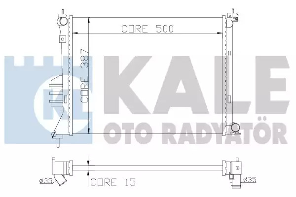 Радиатор охлаждения двигателя KALE OTO RADYATOR 358600