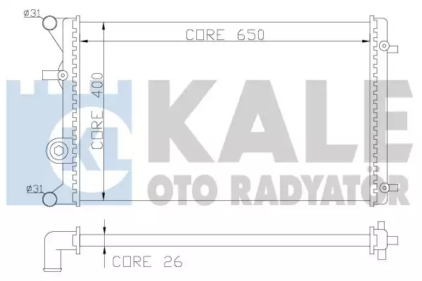 Радиатор охлаждения двигателя KALE OTO RADYATOR 366400