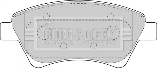 Тормозные колодки передние BORG & BECK BBP1821